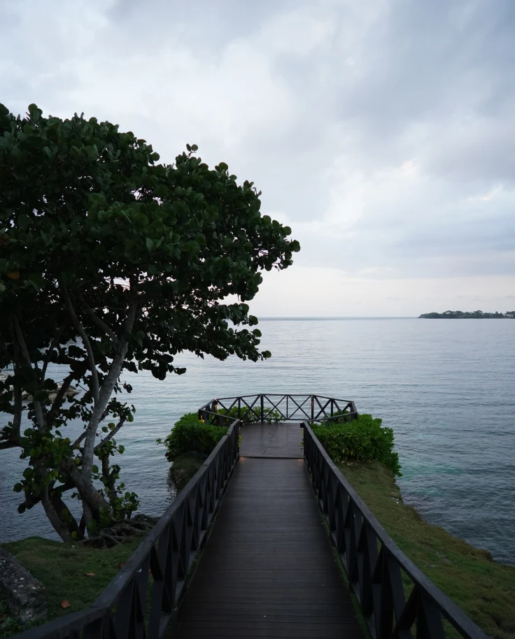 Beautiful view of a cliff in Negril.