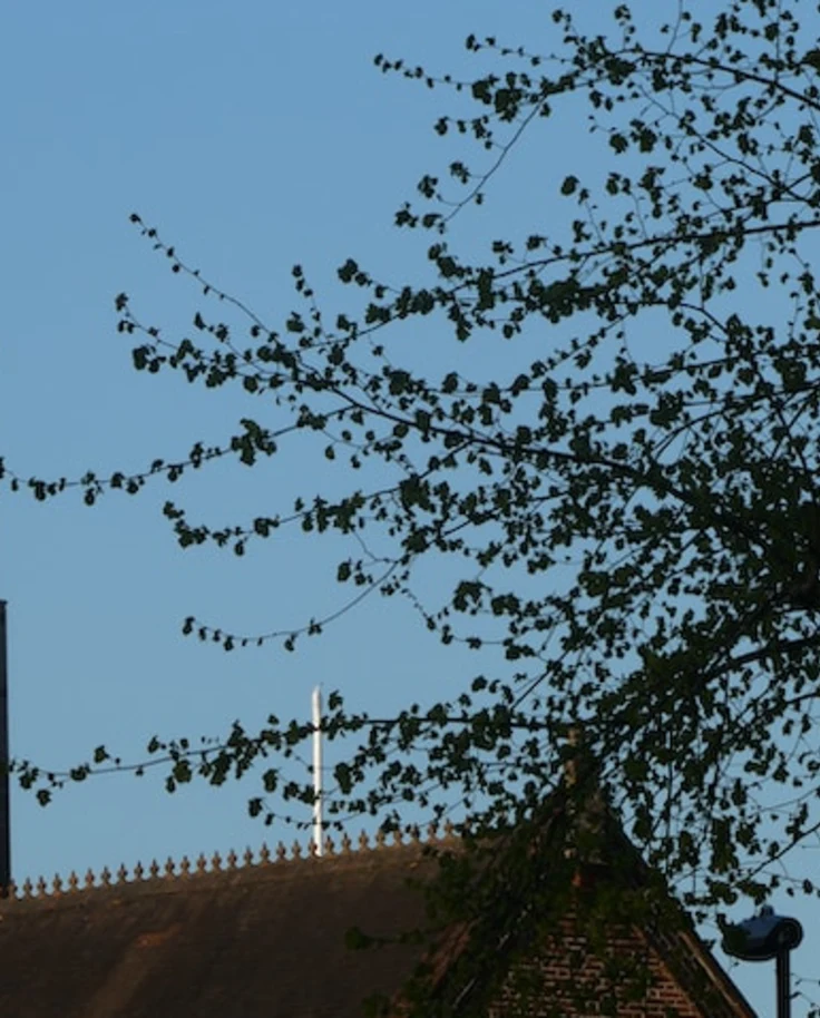 A clock tower in England.