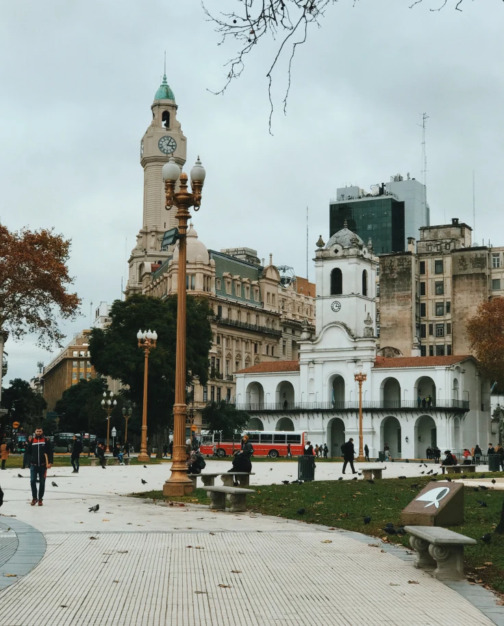 buildings with cloudy skies