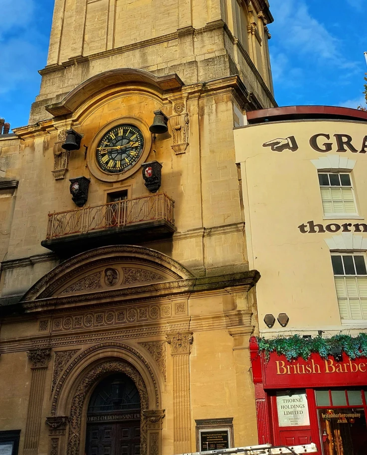 A picture of a grand hotel at daytime.