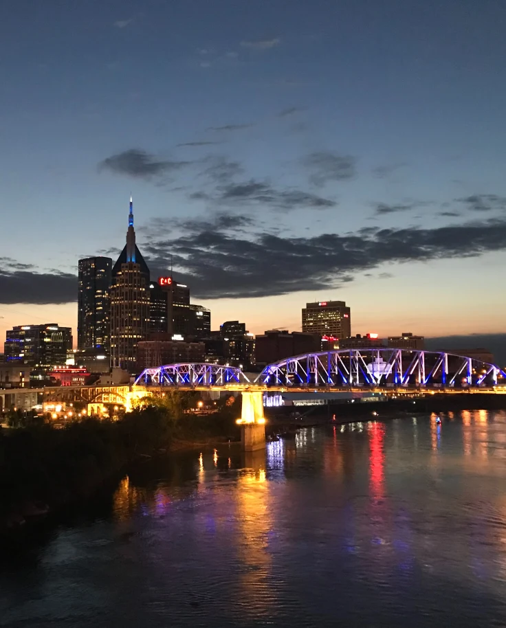 Near evening view of Nashville skyline