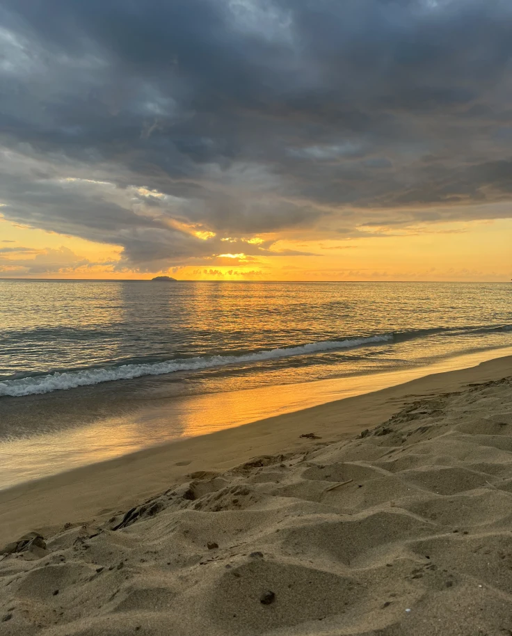 A beautiful sunset by the beach of Puerto Rico.