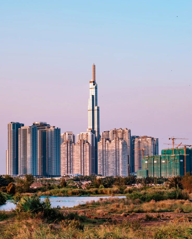 large building during sunset