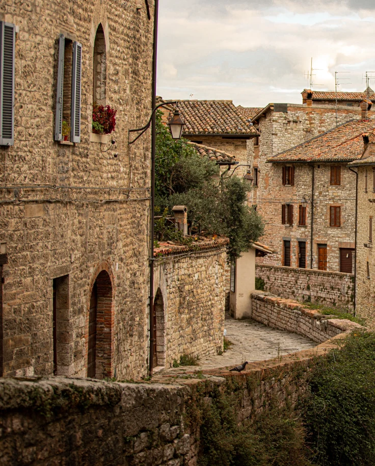 A meandering old Italian street.