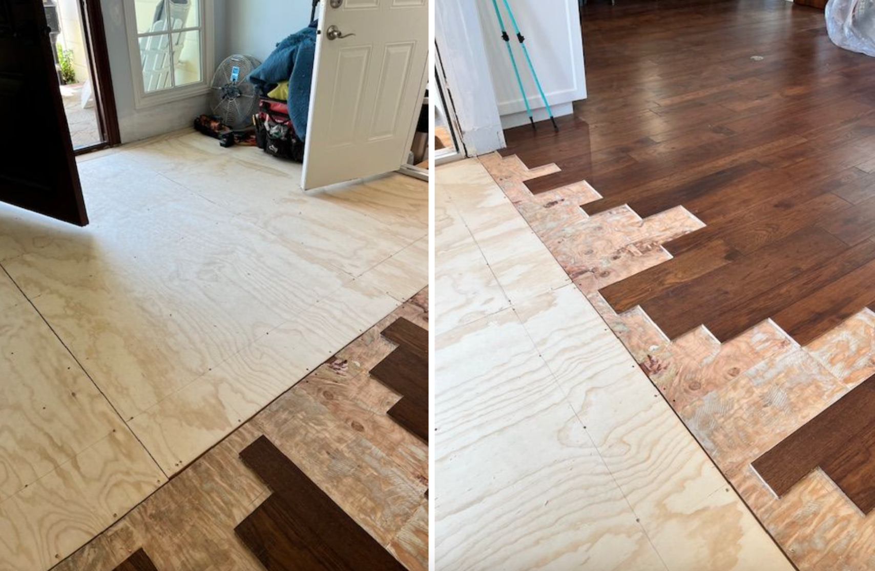 Hardwood floor restoration in La Jolla, California