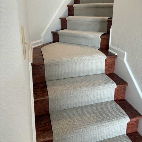 New carpet on stairs from Mainstyle Flooring in Plainfield, IN