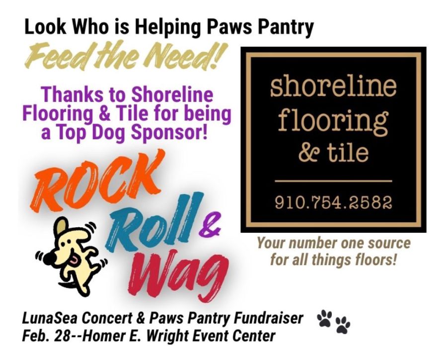 Paws-Ability: Big thanks to Shoreline Flooring for their sponsorship of our sold-out Rock, Roll and Wag concert! We're so grateful to have community support so that we can continue providing food for dogs and cats in need. You can support this important program by donating to Paws Pantry. Just go to https://www.paws-ability.org/paws-pantry! Paws-Ability: Big thanks to Shoreline Flooring for their sponsorship of our sold-out Rock, Roll and Wag concert! We're so grateful to have community support so that we can continue providing food for dogs and cats in need. You can support this important program by donating to Paws Pantry. Just go to https://www.paws-ability.org/paws-pantry!