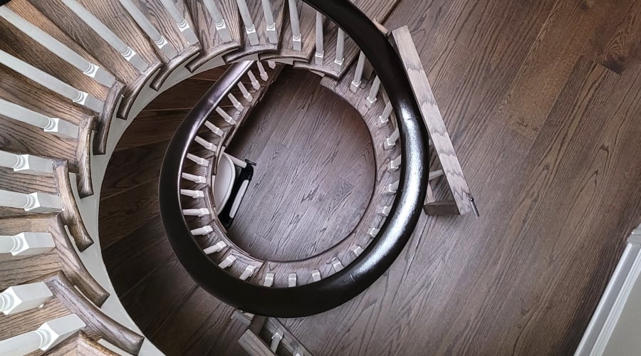 Wood and metal railing
