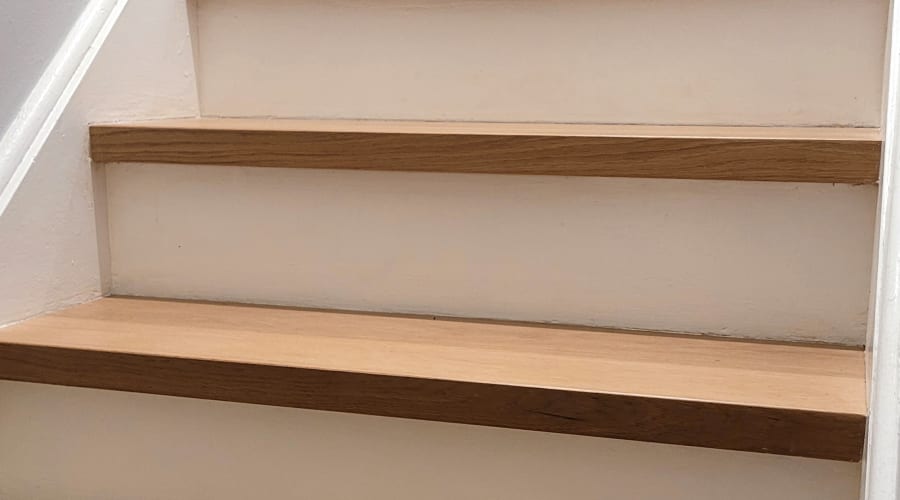 Hardwood stair treads and risers