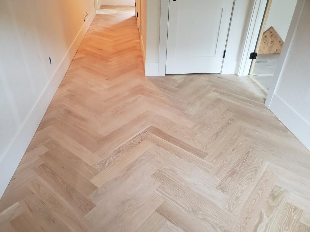 Herringbone wood floors in Montrose, CO from Yanon's Hardwood Flooring