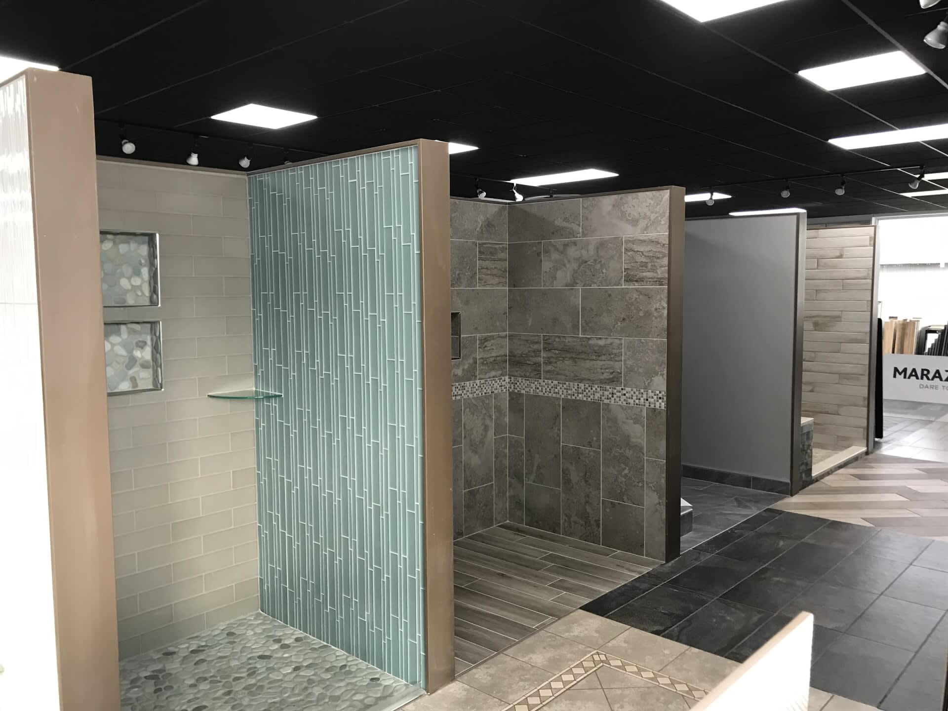 Find quality shower tile and services here at Christoff & Sons Floorcovering in Jackson, MI