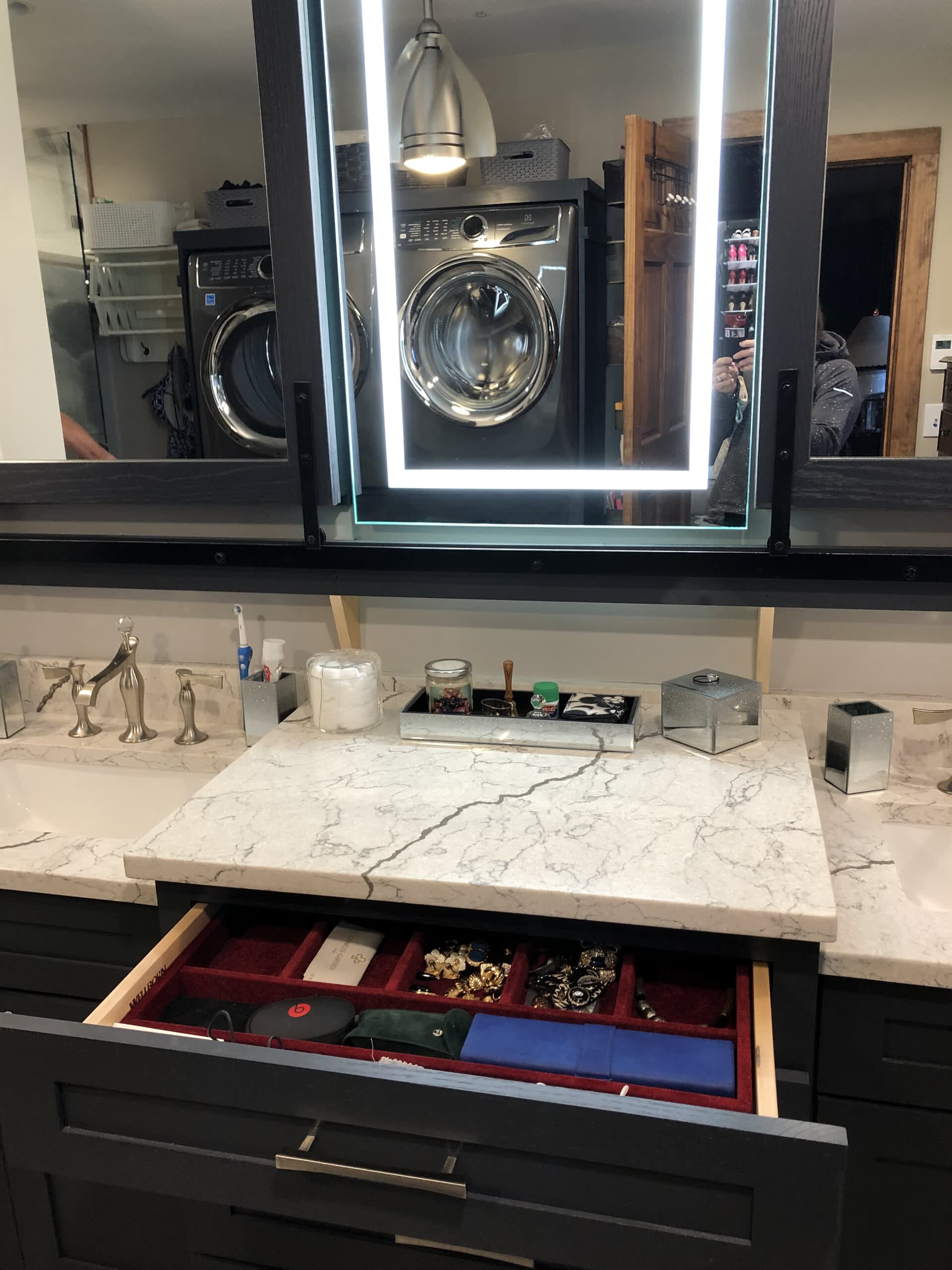 Laundry room remodel in Mooresville, NC from LITTLE Wood Flooring & Cabinetry