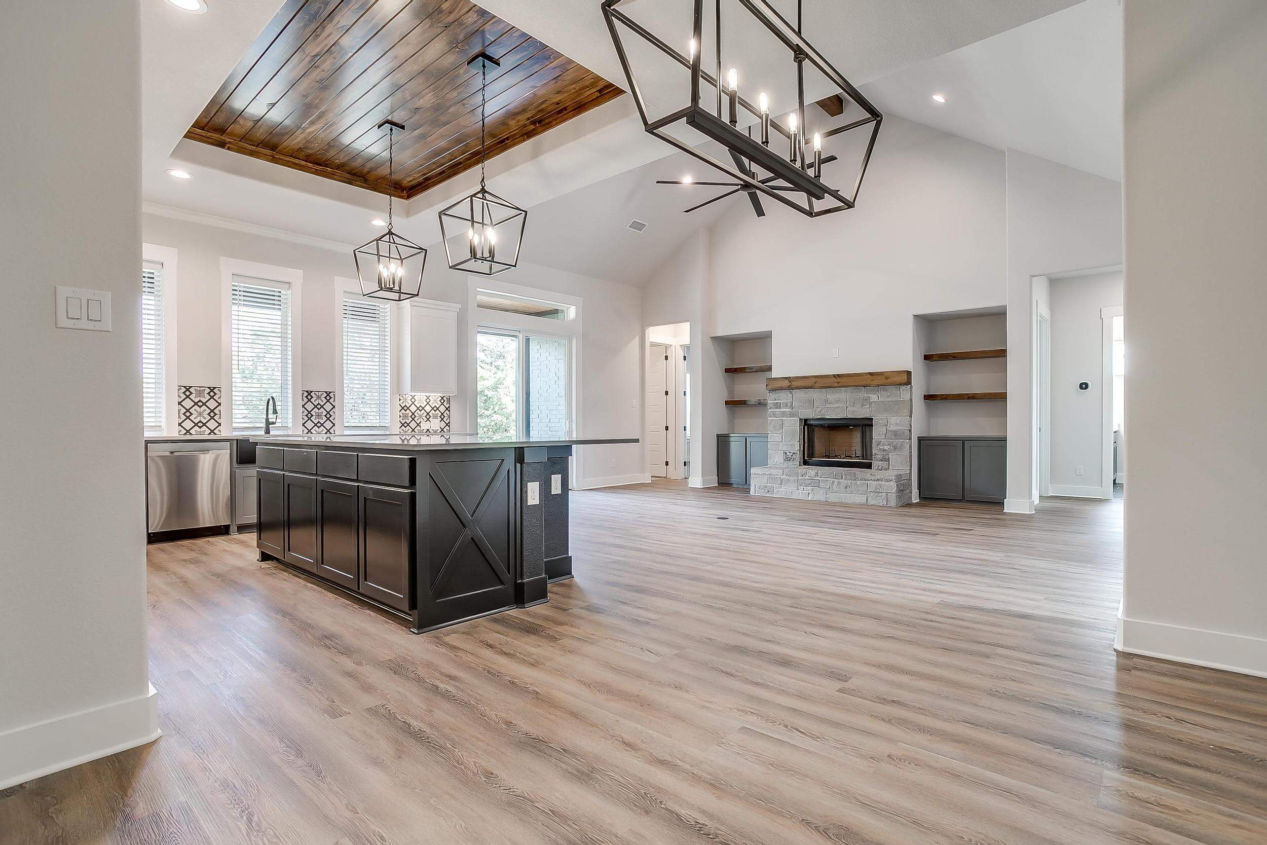 Hardwood flooring open concept remodel in Grand Prairie, TX from Texas Designer Flooring