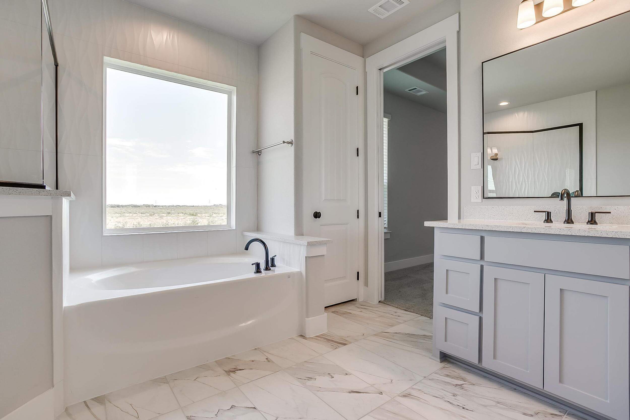 Bathroom flooring work in Fort Worth, TX from Texas Designer Flooring