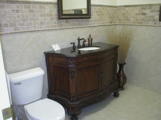 Bathroom remodeling work by Richwell Carpet & Cabinets in Bloomfield, IA