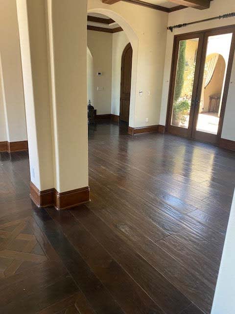 Floors before refinishing by San Diego's Finest Flooring in Carlsbad, CA