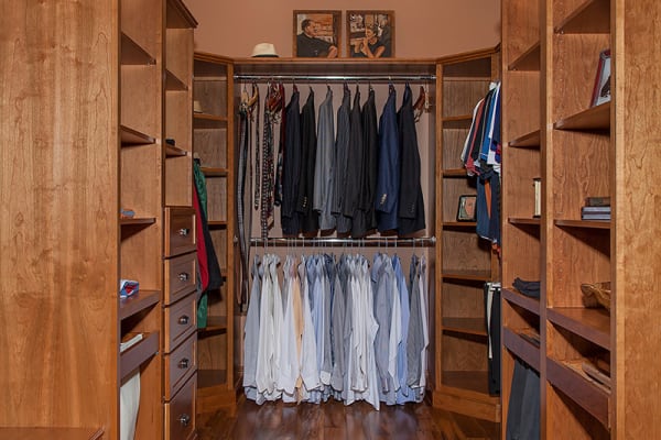 Hardwood Custom home closets in Cornville, AZ from Main Place Floor & Window Fashions