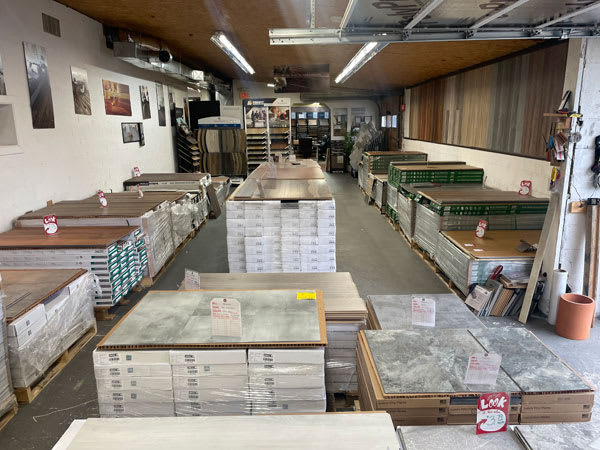 The flooring showroom of Rosendale Flooring Company in Rosendale, NY