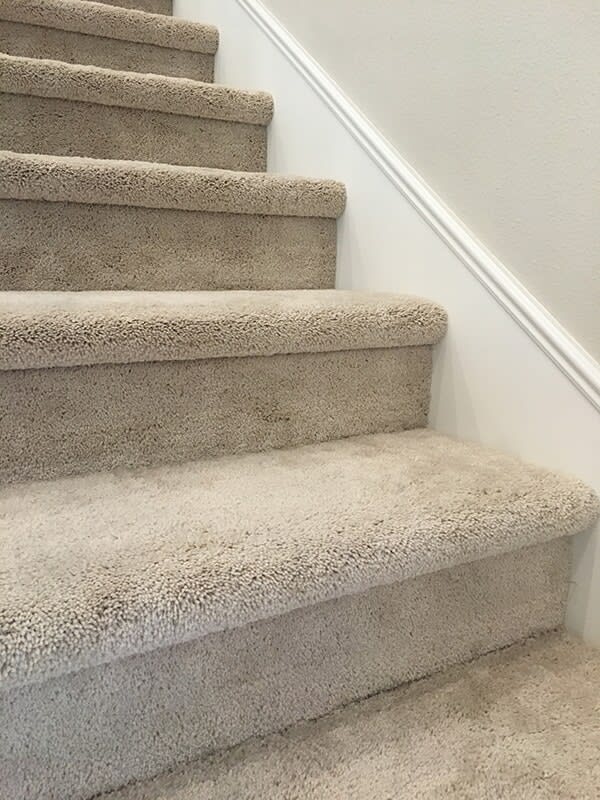 Carpet stairs from San Diego's Finest Flooring located in Carlsbad, CA