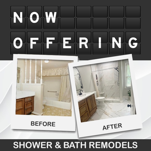 Now Offering Shower & Bath Remodels from 