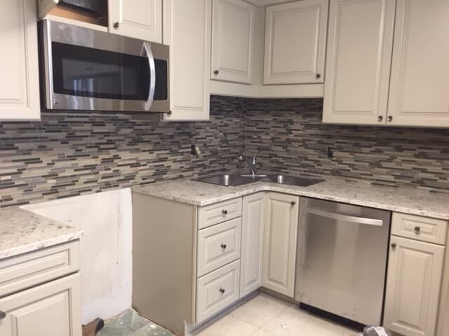 Tile backsplash in Pinebluff, NC from Moore Floors, Inc.