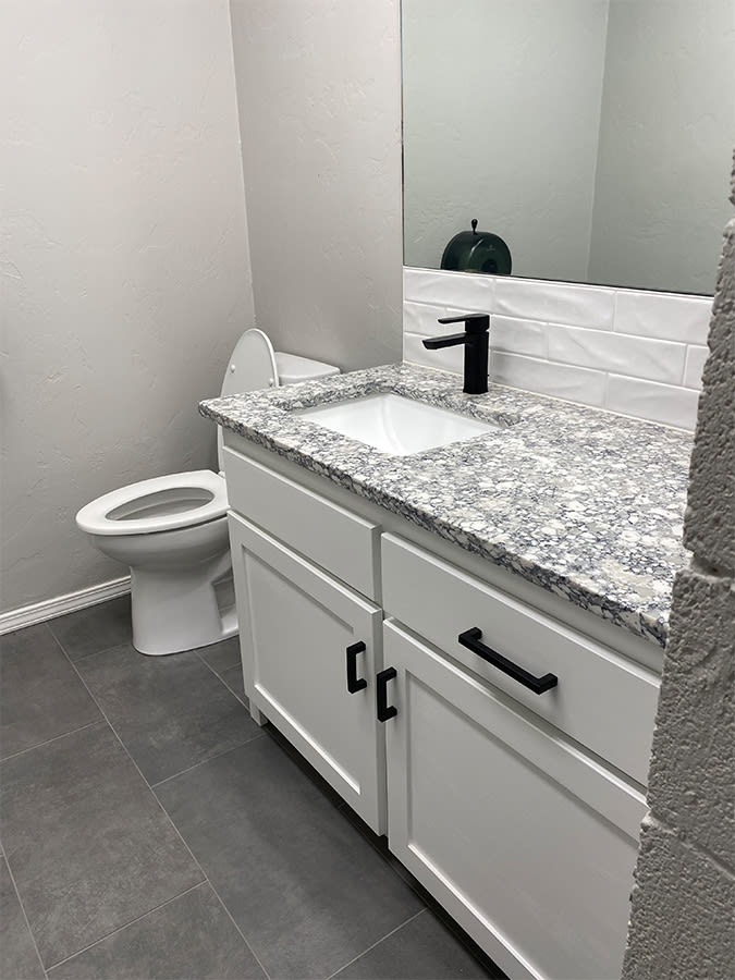 Bathroom countertops in Enid, OK from A E Howard Flooring