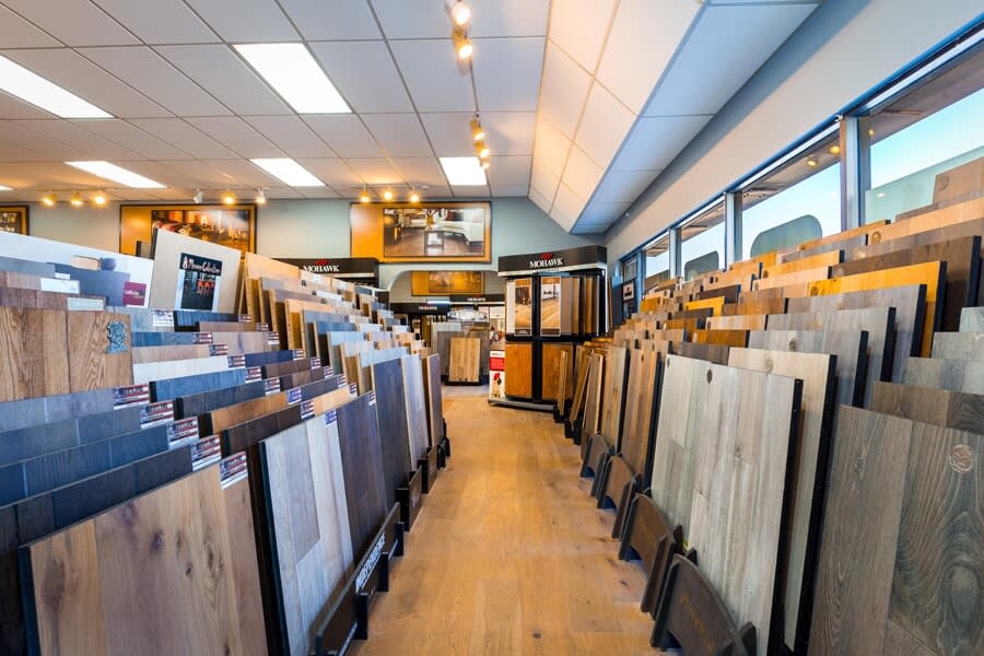 Luxury Vinyl Flooring that looks like wood in the La Jolla area at the showroom for America's Best Flooring