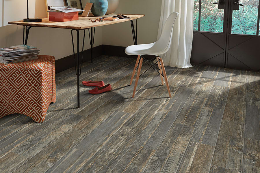 Wood look tile flooring in San Mateo, CA from Conklin Bros. Floor Coverings Wood look tile flooring in San Mateo, CA from Conklin Bros. Floor Coverings