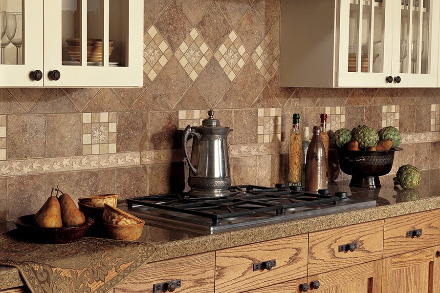 Custom tile backsplash in Redlands, CA from Century Flooring & Decor