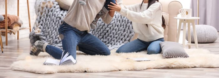 What is luxury vinyl flooring made of?