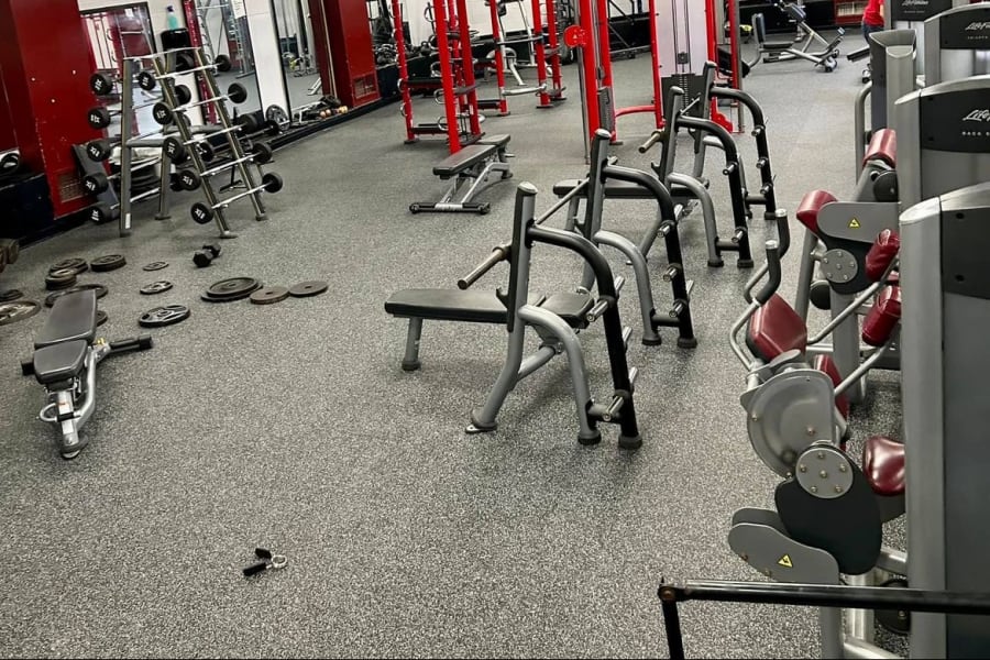 Weight room fitness flooring in Lowell, MA from New England Sports Floors