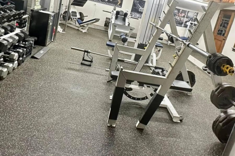 Weight room fitness flooring in Lowell, MA from New England Sports Floors