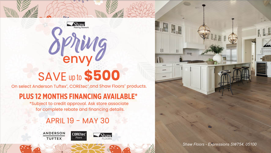 Shaw Spring Envy Promo at Aroma'z Home