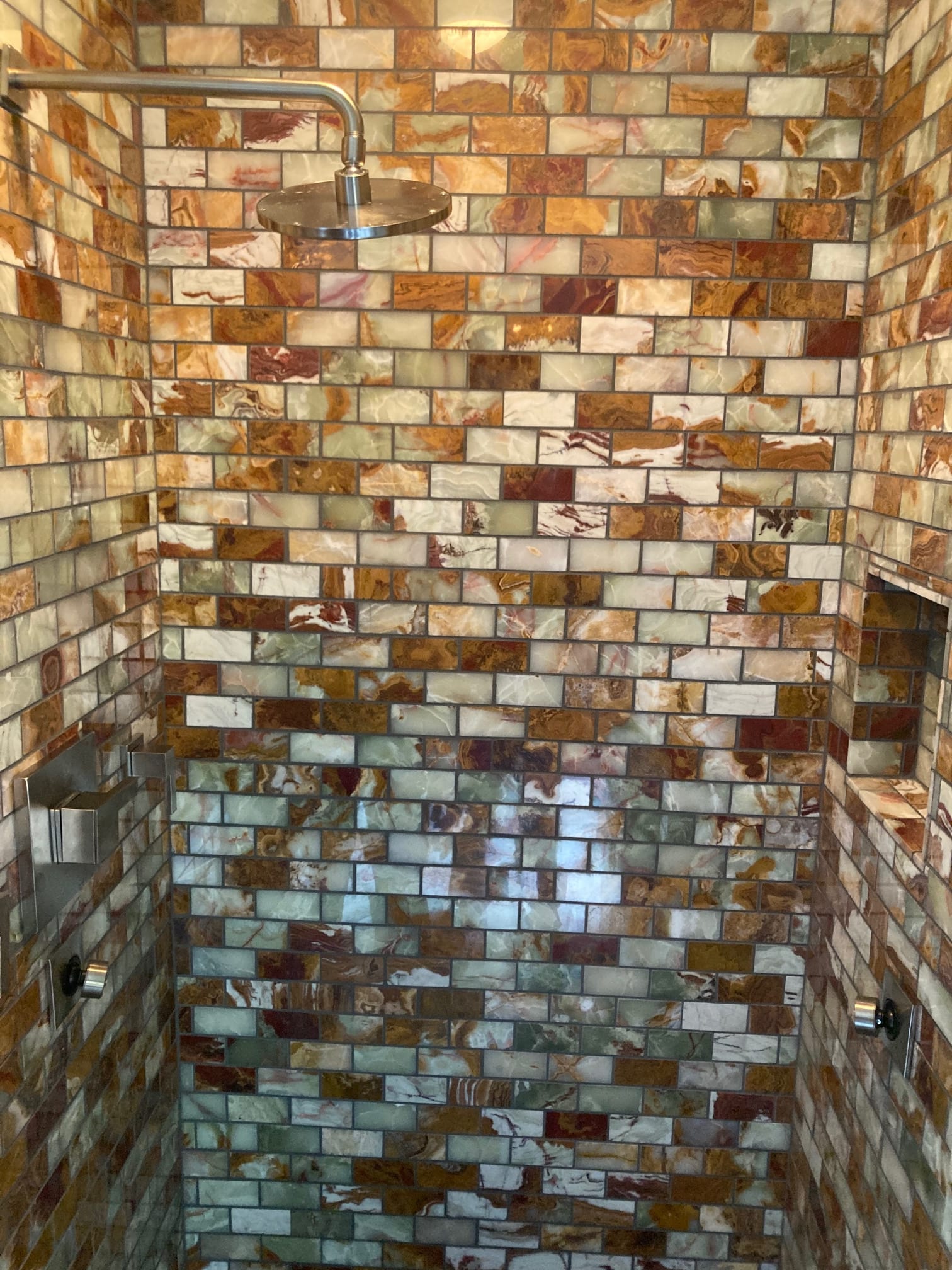 Glass tile shower in Reynoldsville, PA from Jim Stellabuto's Everything Under Foot