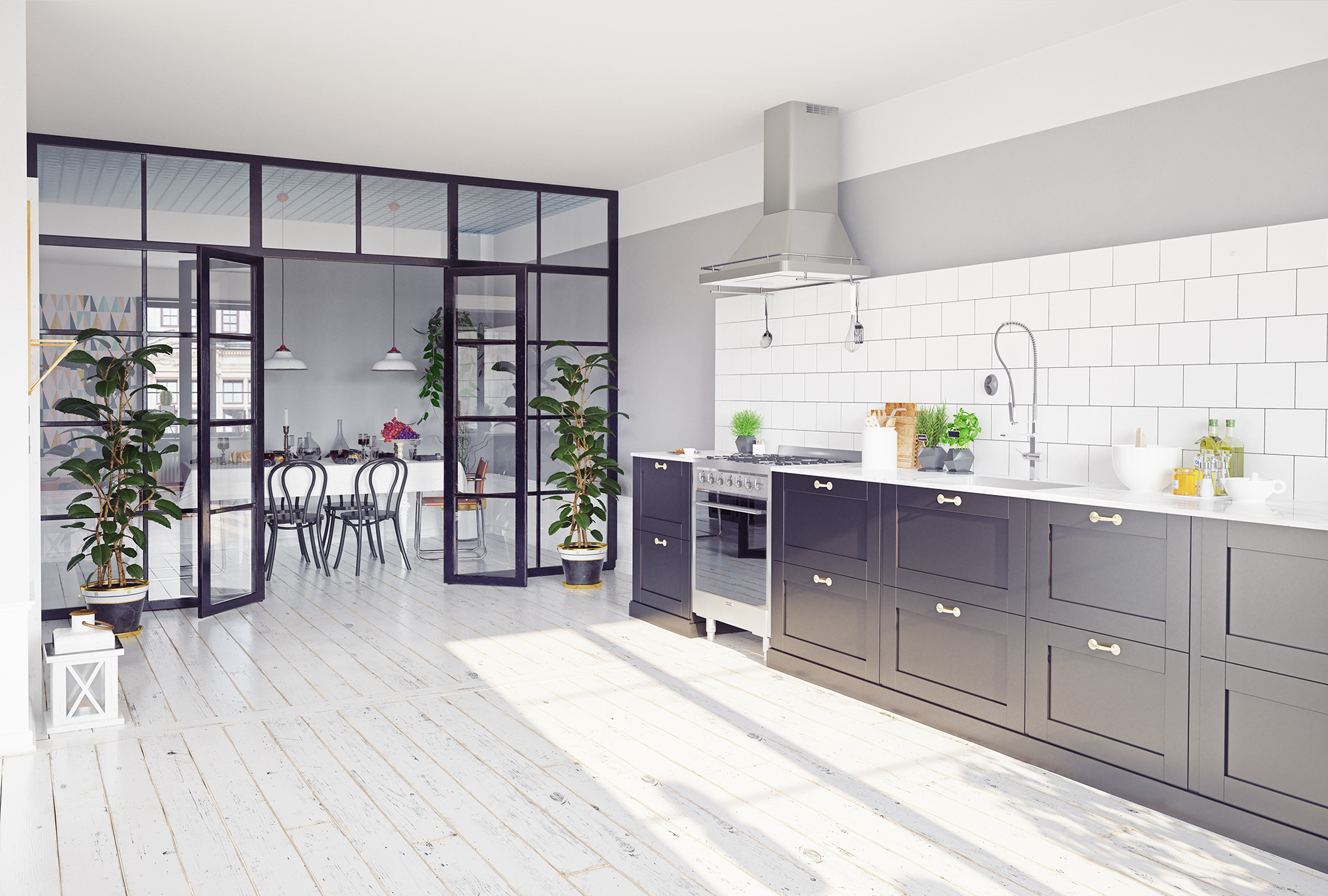 Tile fresh look in a open style Kitchen by Hadingers in Fort Myers, Florida.