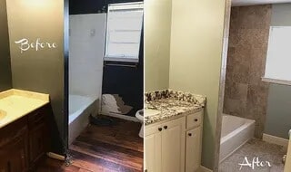 Kitchen remodeling before and after work from Odile's Fine Flooring & Design in Port Arthur, TX Kitchen remodeling before and after work from Odile's Fine Flooring & Design in Port Arthur, TX