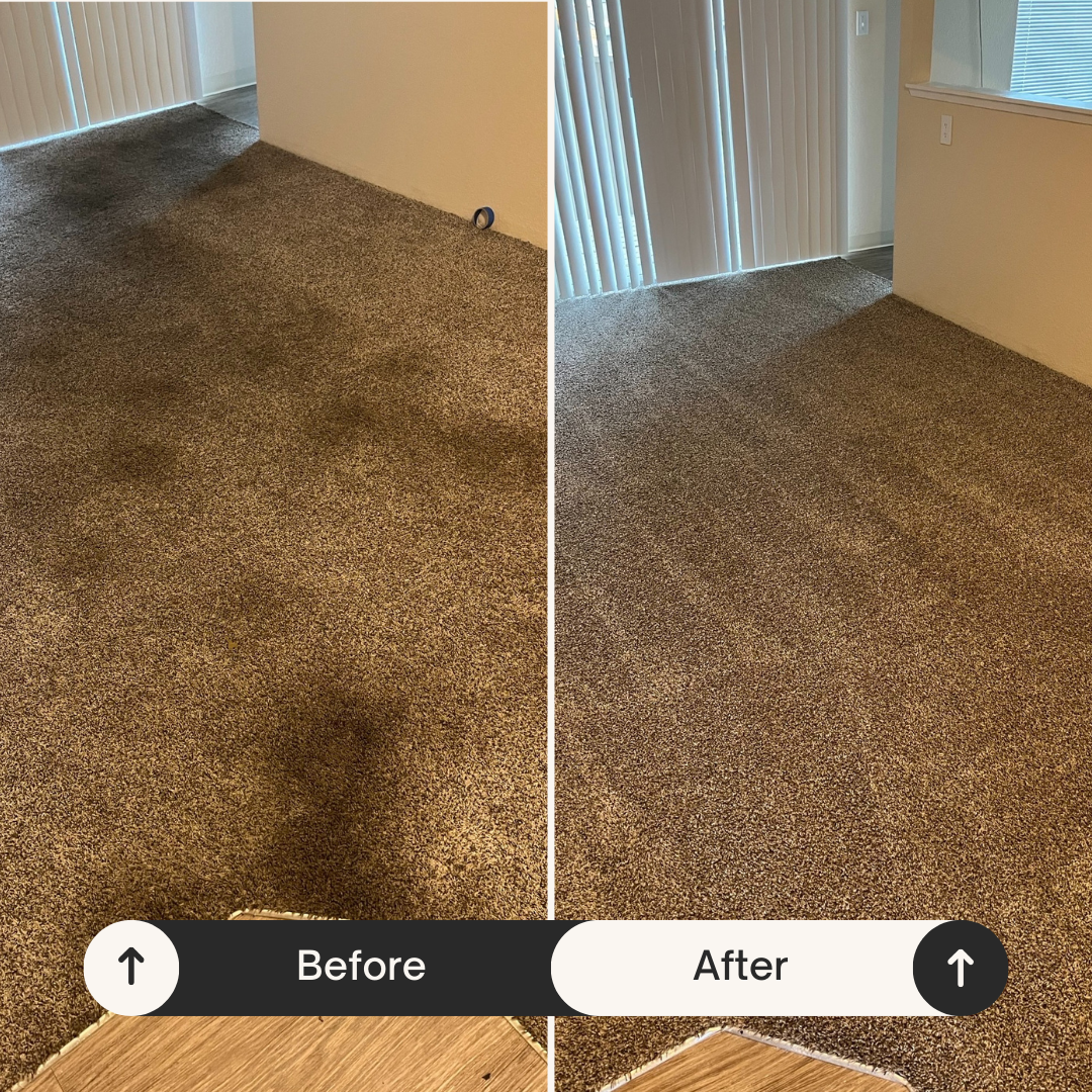 Before and after carpet work by PG Long