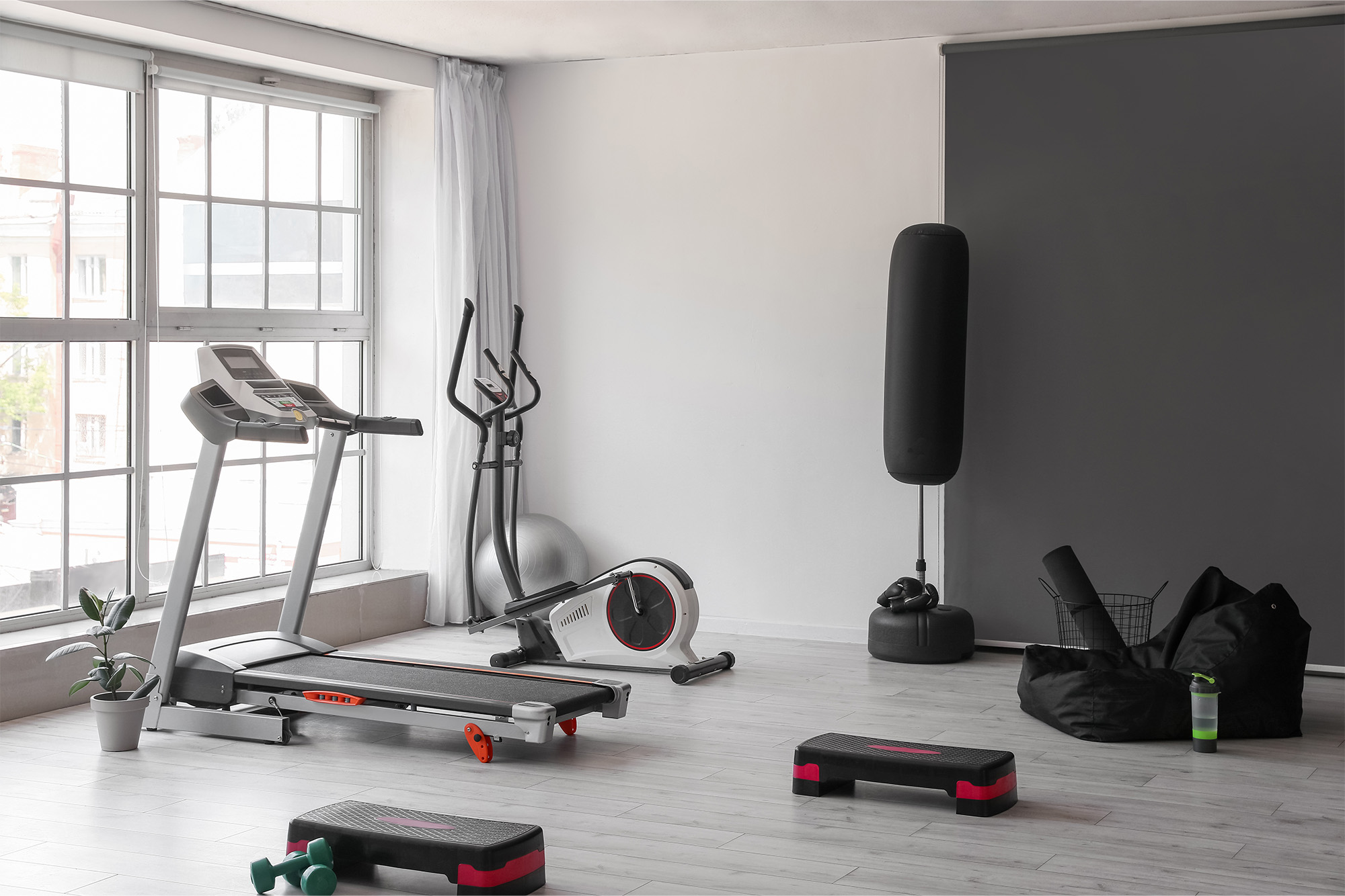 Luxury Vinyl in a home gym by Carpet of Dalton in Dalton Georgia