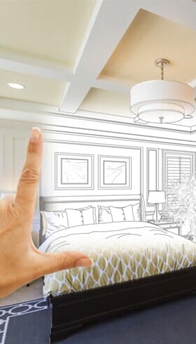 Interior design from Capitol Carpet & Tile and Window Fashions