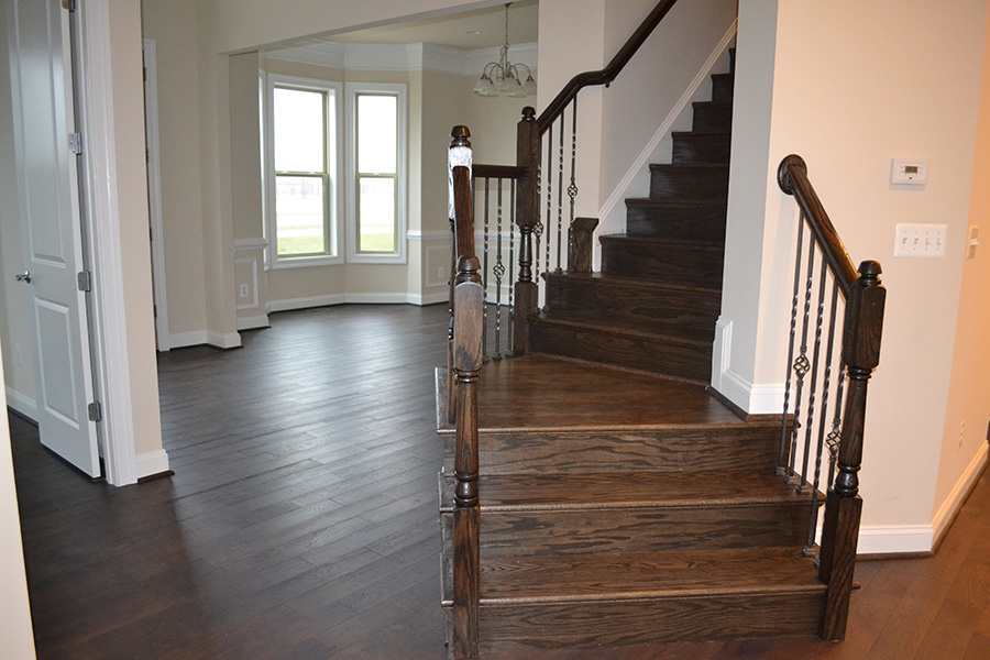 Stair and rail refinishing in Aquia Harbor, VA from Prospect Hardwood Flooring