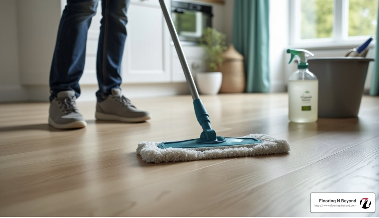 Cleaning with Vinegar and Water - best cleaner for luxury vinyl floors