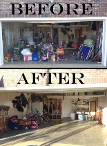 A garage with a lot of stuffDescription automatically generated