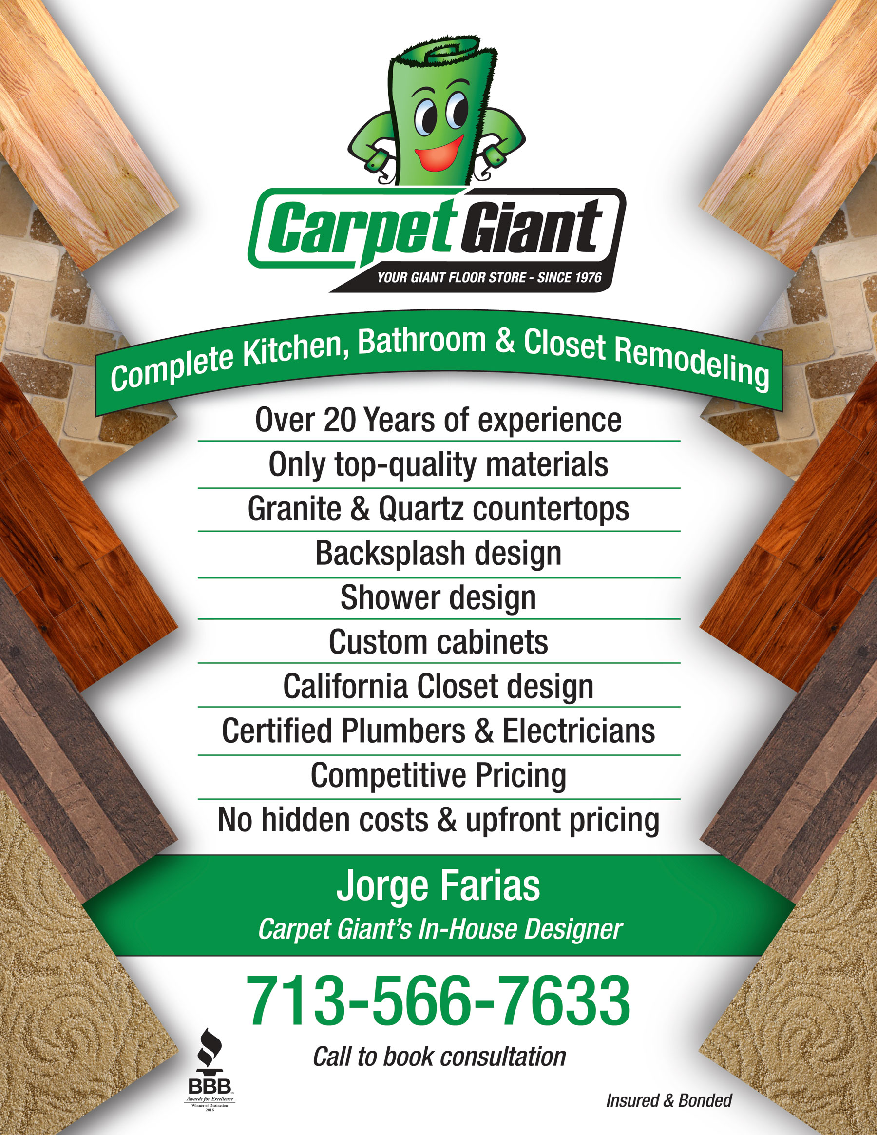 Kitchen & Bath Remodels available in Houston, TX from Carpet Giant
