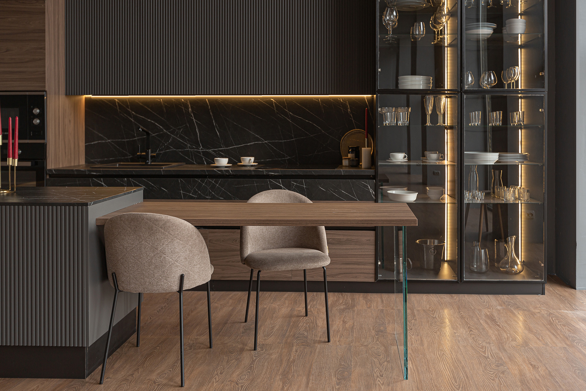 Laminate Flooring in a luxury living kitchen by Hadingers in Fort Myers Florida