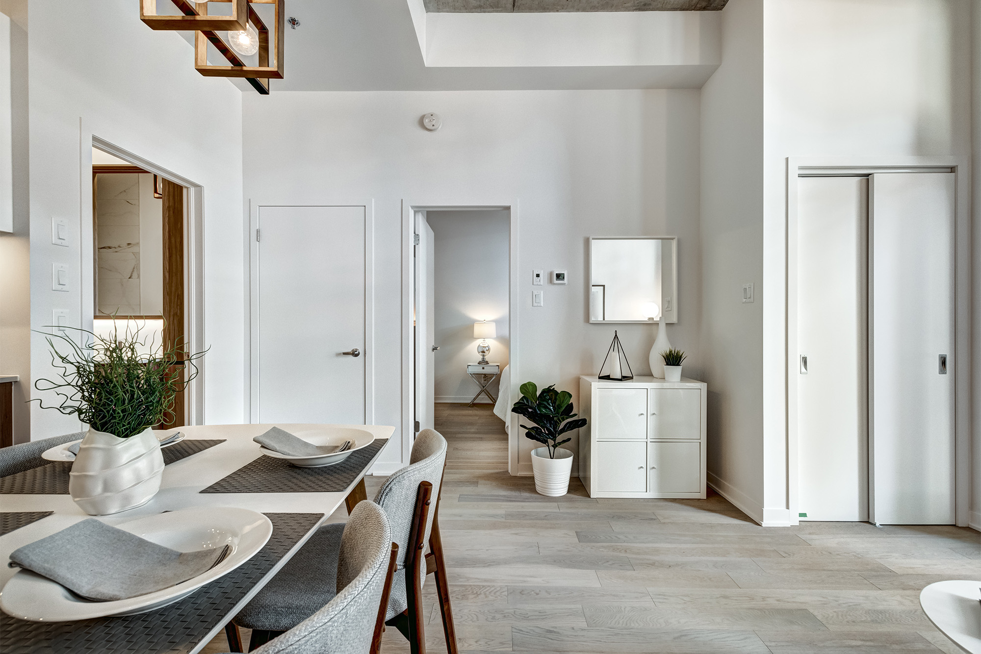 Flawless Laminate Flooring in a dining room by ICC Floors