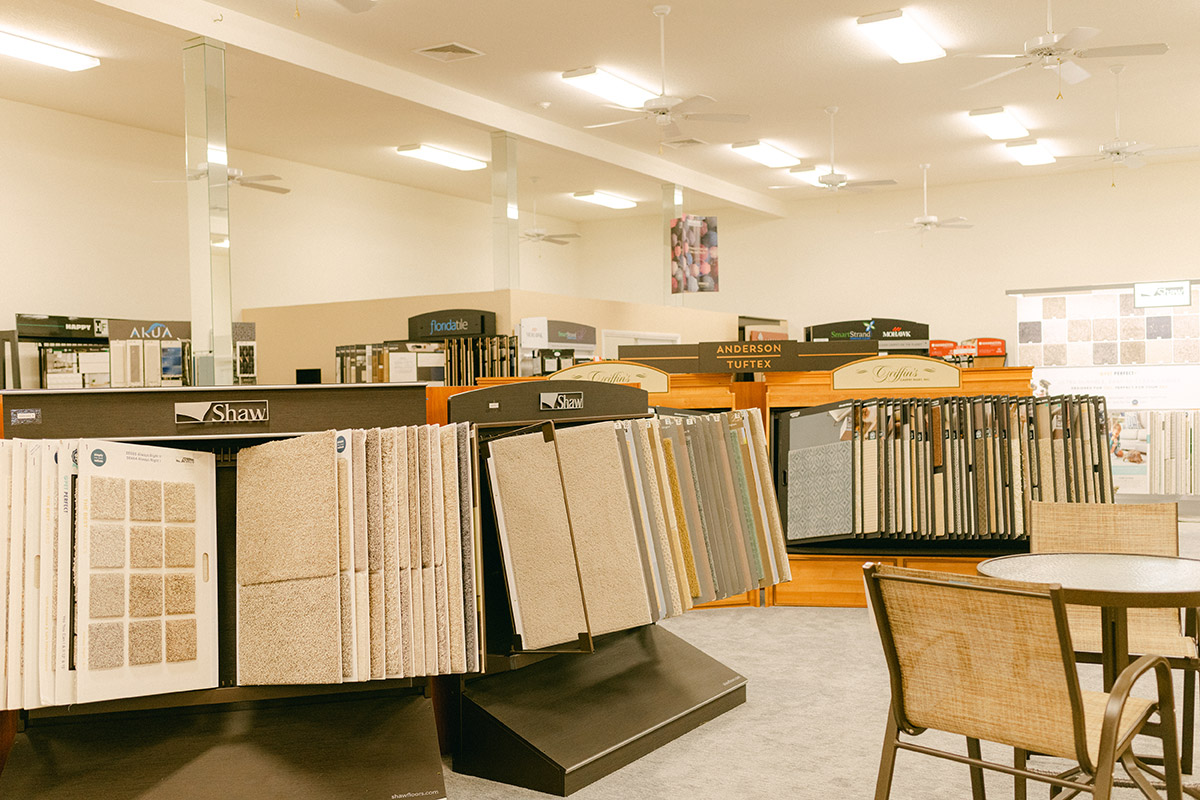 Flooring and patio furniture from Griffin's Carpet Mart, Inc