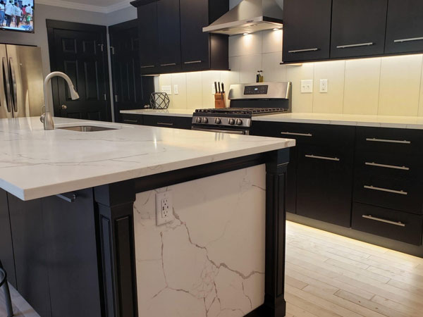 Modern Black And Quartz Kitchen from Atlantic Designs