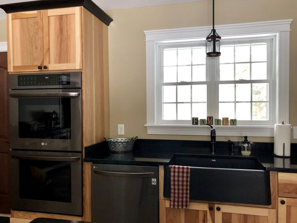 Natural Wood Farmhouse Kitchen in Lincoln, ME