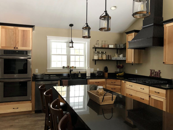 Natural Wood Farmhouse Kitchen in Lincoln, ME
