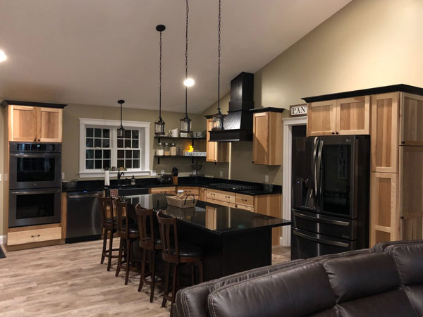 Natural Wood Farmhouse Kitchen in Lincoln, ME